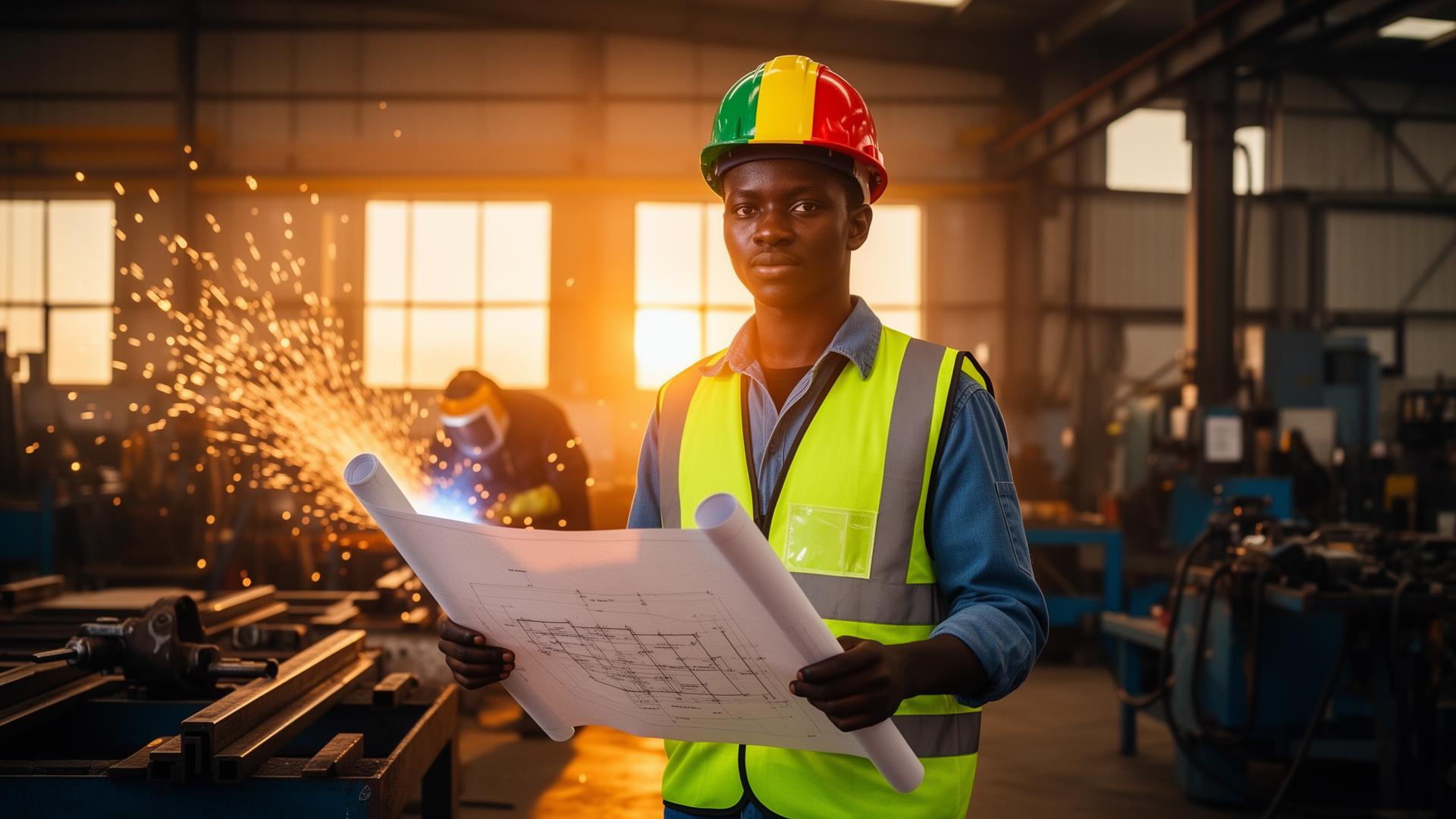 Apprenant INMET-BÉNIN dans un atelier moderne